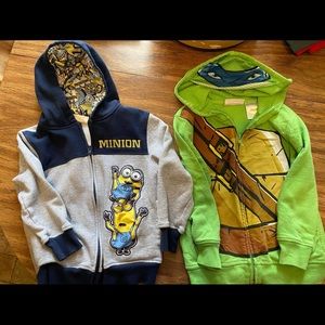 Boys Hoodies, Minions and Ninja Turtles